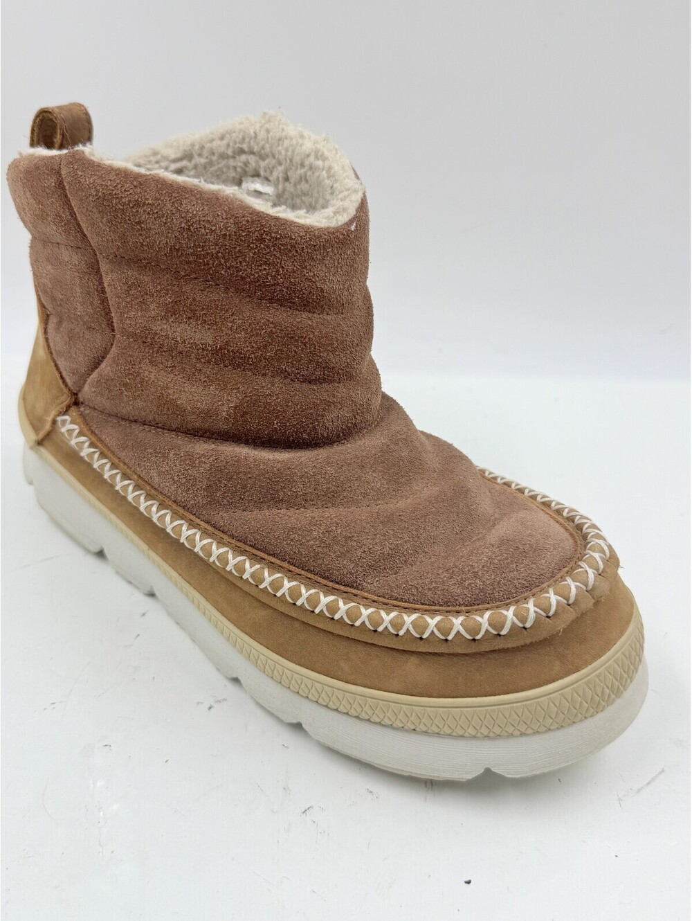 Manitobah Mukluks Womens Boots Sz 6.5 Brown Suede Pacific Insulated Puffer Boots